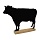 Ценник меловой Корова 157×297 мм на деревянной подставке
