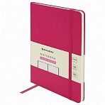 Блокнот-скетчбук А5 (130×210 мм), BRAUBERG ULTRA, балакрон, 80 г/м2, 96 л., без линовки, розовый