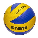 Мяч волейбольный Atemi TORNADO, синтетическая кожа PVC, желт-син,00000098124