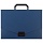 Портфель пластиковый STAFF, 6 отделений, с окантовкой, синий