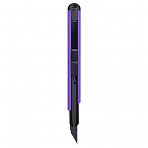 Нож канцелярский 9мм Berlingo «ColorZone», черное лезвие, auto-lock, металл. направл., фиолетовый, европодвес