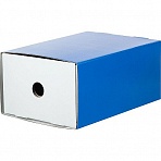 Короб архивный бокс выдвижной Attache синий каширован. картон