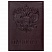 превью Обложка для паспорта натуральная кожа «Virginia», «Герб», темно-бордовая, BRAUBERG, 237199