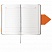 превью Ежедневник недатированный А5 (138×213 мм) BRAUBERG «Waves», 160 л., кожзам, серый/оранжевый
