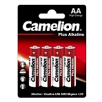 Батарейка Camelion AA/LR 6 Plus Alkaline BL-4 (LR 6-BP4, 1.5В)(4 шт в уп. )