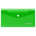 Папка-конверт на кнопке Berlingo «No Secret», С6, 200мкм, зеленая