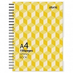 Бизнес-тетрадь Attache Selection Spring Book A4 150 листов желтая в клетку на спирали (230×297 мм)