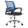 Кресло оператора Helmi HL-M95 R (695) «Airy», СН, спинка сетка синяя/сиденье ткань TW черная, пиастра