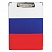 превью Доска-планшет BRAUBERG "Flag" с верхним прижимом, А4, 22,6х31,5 см, российский флаг, картон/ламинированная бумага