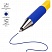 превью Ручка шариковая OfficeSpace «Yellow Stone», синяя, 0.7мм, грип, штрихкод
