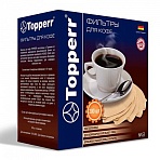 Фильтр TOPPERR №2 для кофеварок, бумажный, неотбеленный, 200 штук