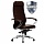 Кресло офисное МЕТТА «SAMURAI» KL-1, кожа, темно-коричневое