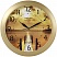 превью Часы настенные TROYKA 11171146, круг, с рисунком «Закат», золотая рамка, 29×29×3.5 см