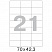 превью Этикетки самоклеящиеся глянцевые Promega label белые 70×42.3 мм (21 штука на листе А4, 25 листов в упаковке)