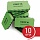 Стиратели магнитные для магнитно-маркерной доски, 57×107 мм, КОМПЛЕКТ 10 ШТ., STAFF «Basic», зеленые