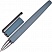 превью Ручка гелевая неавтоматическая Attache Selection Graphite синяя (серый корпус, толщина линии 0.35 мм)