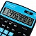 превью Калькулятор настольный BRAUBERG EXTRA COLOR-12-BKBU (206×155 мм), 12 разрядов, двойное питание, ЧЕРНО-ГОЛУБОЙ