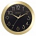 превью Часы настенные TROYKA 11171180, круг, черные, золотая рамка, 29×29×3.5 см