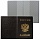 Обложка для паспорта с гербом, ПВХ, черная, ДПС