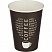 превью Стакан одноразовый бумажный 300 мл черный 50 штук в упаковке Комус Love Coffee
