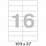 превью Этикетки самоклеящиеся Office Label белые 105×37 мм (16 штук на листе А4, 100 листов в упаковке)