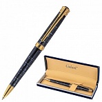 Ручка подарочная шариковая GALANT «TRAFORO», корпус синий, детали золотистые, узел 0.7 мм, синяя