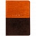 превью Обложка для паспорта OfficeSpace «Duo», кожа, осень+коричневый, тиснение фольгой