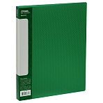 Папка с боковым зажимом СТАММ «Кристалл» А4, 17мм, 700мкм, пластик, зеленая