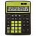превью Калькулятор настольный BRAUBERG EXTRA COLOR-12-BKLG (206×155 мм), 12 разрядов, двойное питание, ЧЕРНО-САЛАТОВЫЙ