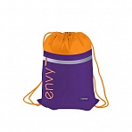 Мешок для обуви 1 отделение Berlingo «Envy», 360×470мм, светоотражающая лента, карман на молнии, оранжевый