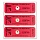 Пломбы самоклеящиеся номерные «АНТИМАГНИТ», для счетчиков, комплект 100 шт., 66 мм х 22 мм, красные