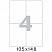 превью Этикетки самоклеящиеся Office Label эконом 105×148 мм белые (4 штуки на листе А4, 100 листов в упаковке)