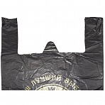 Пакет-майка ПНД 27 мкм черный (43+20×69 см, 50 штук в упаковке)