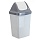 Ведро-контейнер для мусора (урна) Idea «Свинг», 15л, качающаяся крышка, пластик, мраморный