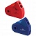 превью Точилка пластиковая Faber-Castell «Sleeve», 2 отверстия, контейнер, красная/синяя