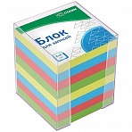 Блок для записей СТАММ «Basic», 8×8×8см, пластиковый бокс, цветной