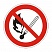 превью Знак запрещающий «Запрещается пользоваться открытым огнем и курить», круг, диаметр 200мм, самоклейка