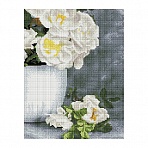 Алмазная мозаика ТРИ СОВЫ «Садовые цветы», 30×40см, холст на деревянном подрамнике, картонная коробка с пластиковой ручкой
