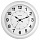 Часы настенные ход плавный, Troyka 23231233, круглые, 25×25×3.5 белая рамка