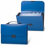 Портфель пластиковый BRAUBERG "Energy", А4, 256х330 мм, 6 отделений, синий