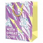 Пакет подарочный 18×23×10см ArtSpace «With great love», ламинированный