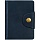 Визитница карманная OfficeSpace на кнопке, 10×7 см, 18 карманов, натуральная кожа, темно-синий