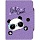 Визитница карманная OfficeSpace «Sweet Panda», 10 карманов, 75×110мм, ПВХ