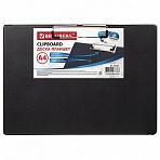 Доска-планшет горизонтальная BRAUBERG "NUMBER ONE A4", с прижимом, 31,8х22,8 см, черная