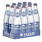 Вода TASSAY газированная стекло 0.5 12шт/уп