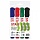 Маркеры для доски STAFF, НАБОР 4 шт., АССОРТИ (черный, синий, красный, зеленый), с клипом, круглые, 5 мм