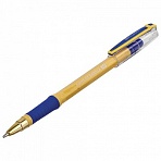 Ручка шариковая масляная с грипом BRAUBERG «i-Rite GT Vanilla», СИНЯЯ, корпус кремовый, узел 1 мм, 143304