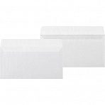 Конверт Комус E65 80 г/кв. м белый стрип с внутренней запечаткой (50 штук в упаковке)