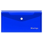 Папка-конверт на кнопке Berlingo «No Secret», С6, 200мкм, синяя