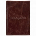 Обложка для паспорта натуральная кожа пулап«Passport»кожаные карманыкоричневаяBRAUBERG238197